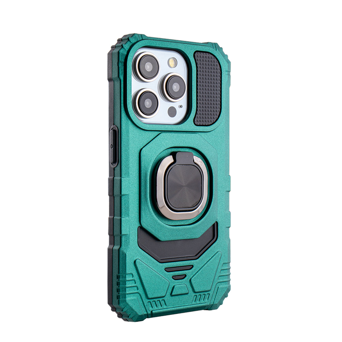 Kickstand Ring Holder TPU Shockproof Case for iPhone 15 PRO in Green